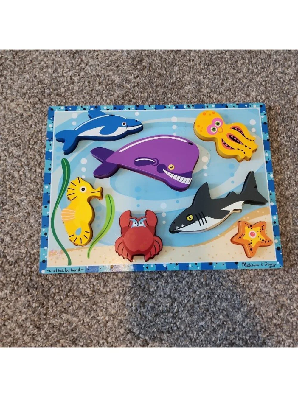 Melissa and Doug Sea Creatures Chunky Puzzle - 6 Pieces 3728 Wood
